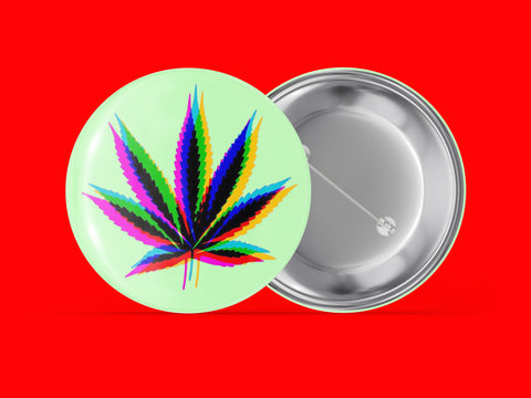 3D Effect Cannabis Leaf