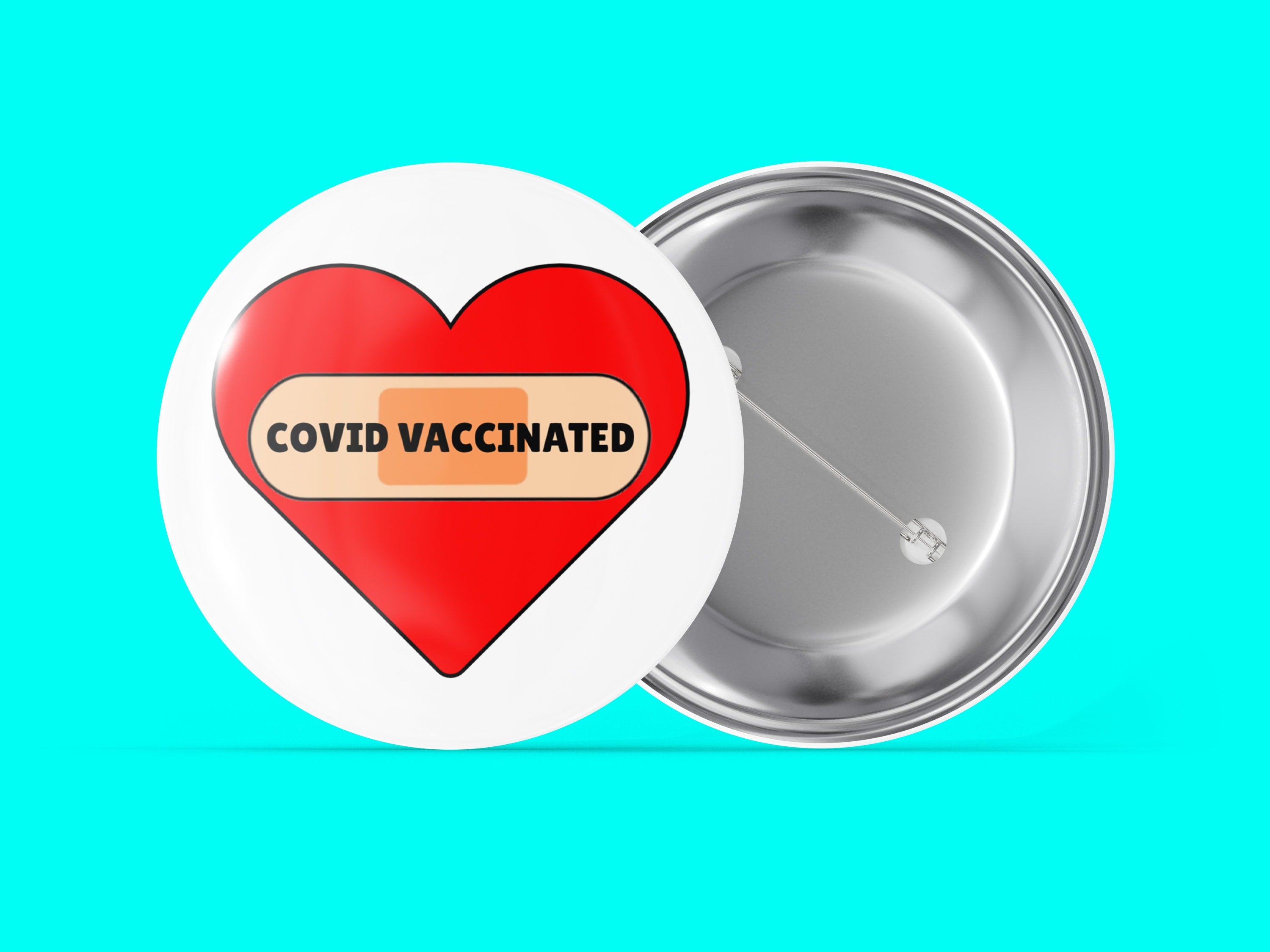 Covid Vaccinated - Heart with Bandage Main image