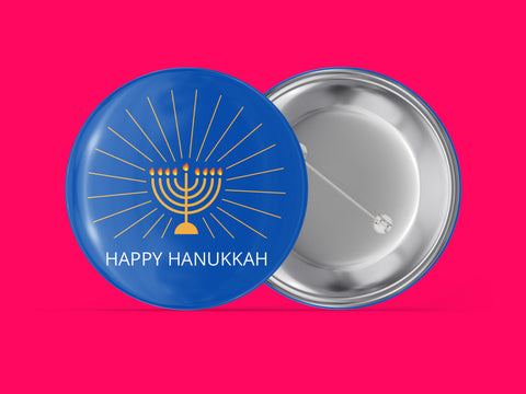 Happy Hanukkah with Menorah